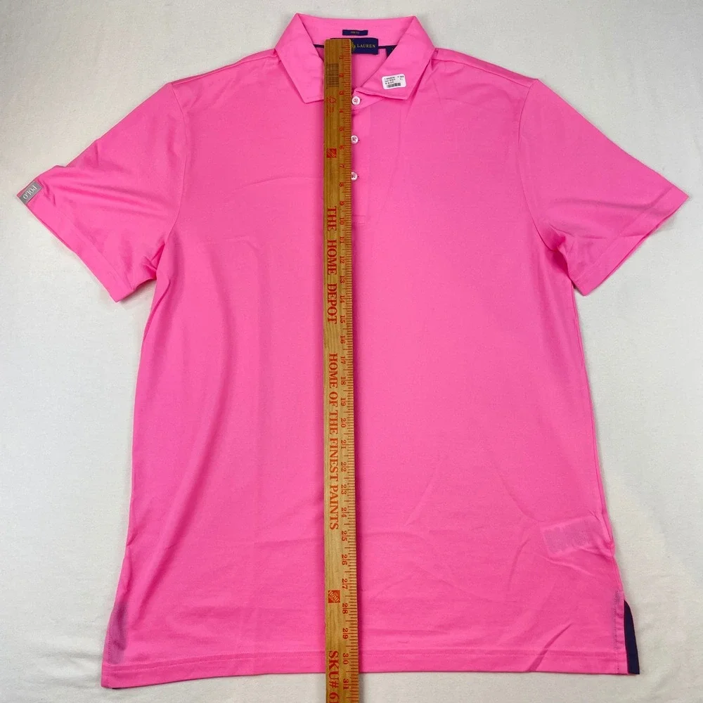 Ralph Lauren Pro Fit Polo Shirt Mens Large Pink Short Sleeve Performance NWOT